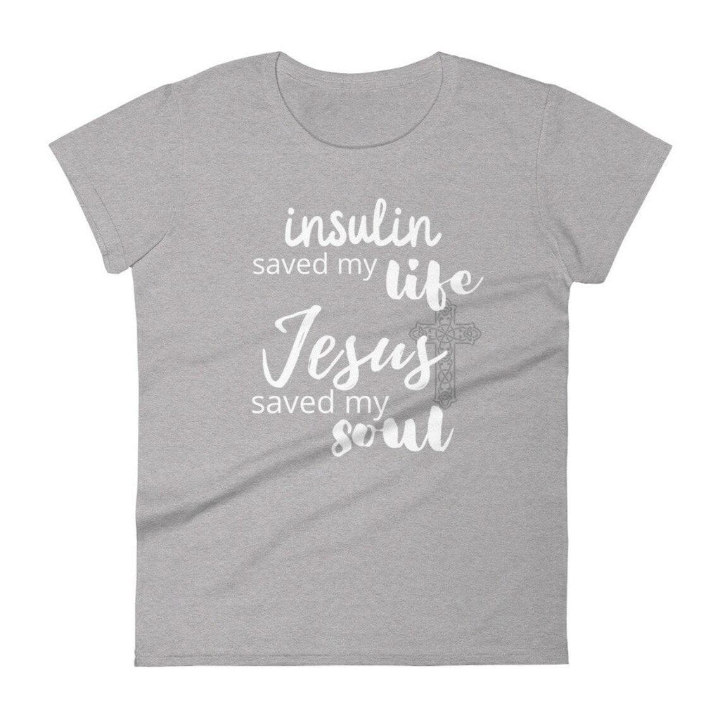 Dia-Be-Tees Insulin Jesus Saved Diabetes Women's short sleeve t-shirt - The Useless Pancreas