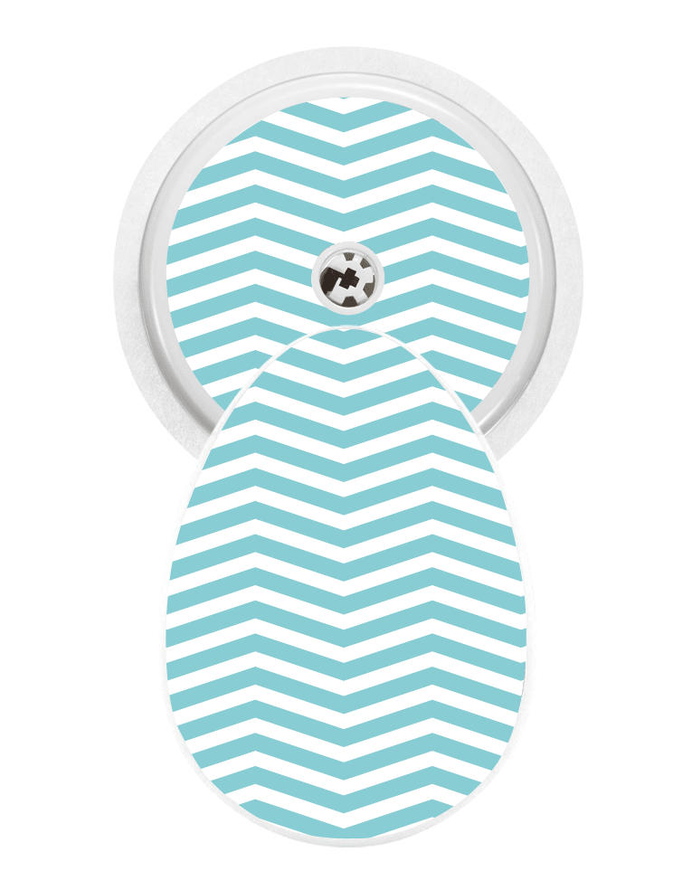 Bubble Sticker (Mint Chevron)