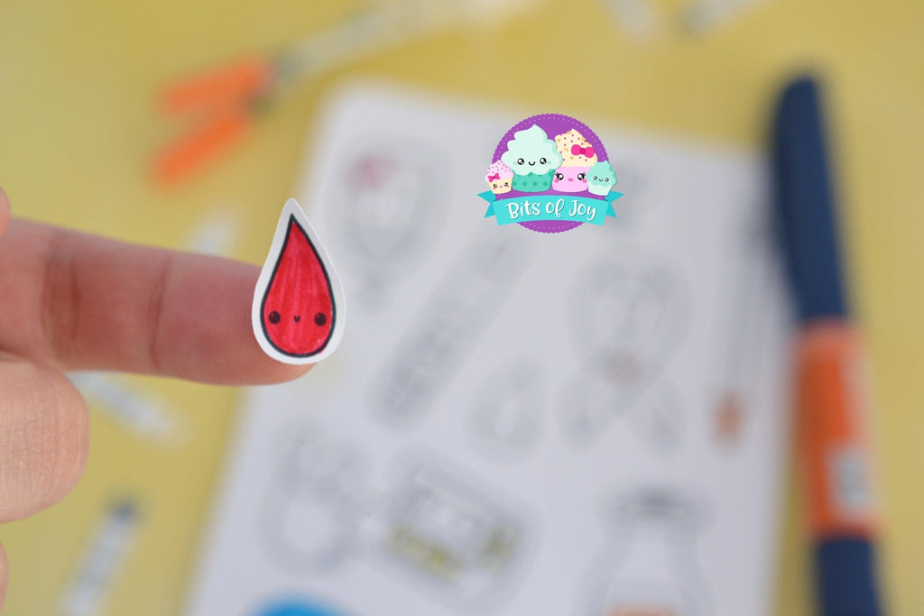 Color Your Own Type One Diabetes Awareness Sticker Sheet