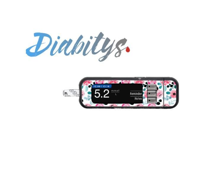 Contour Next USB Decal, Glucose Meter Sticker - Pink Rose - The Useless Pancreas