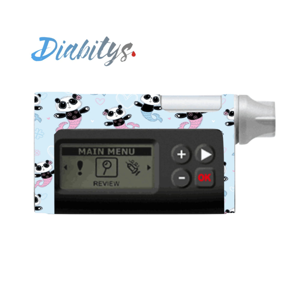 Dana RS Insulin Pump Sticker - Panda Mermaid Blue