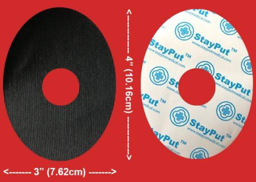DB3 StayPut Patch – 1″ Circular Hole – 30 Pack (Fits Freestyle Libre & most infusion sets)