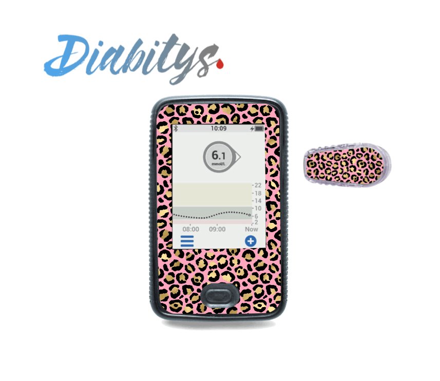 Dexcom G6 Receiver & 1 Transmitter Decal - Pink Leopard