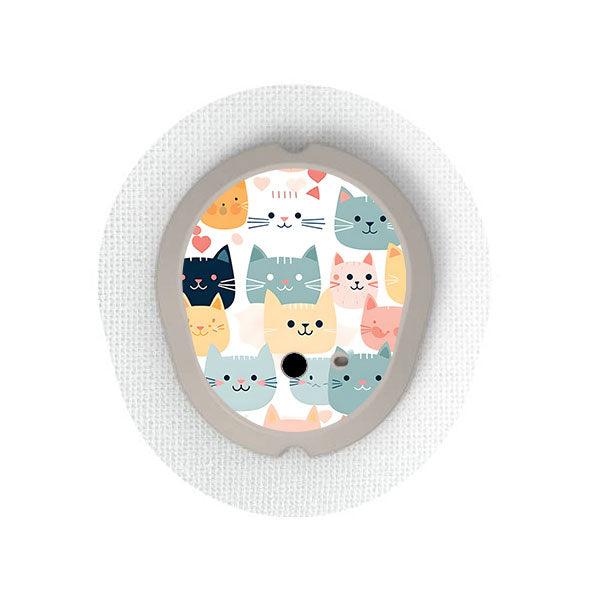 Dexcom G7 transmitter sticker: Happy cats - The Useless Pancreas