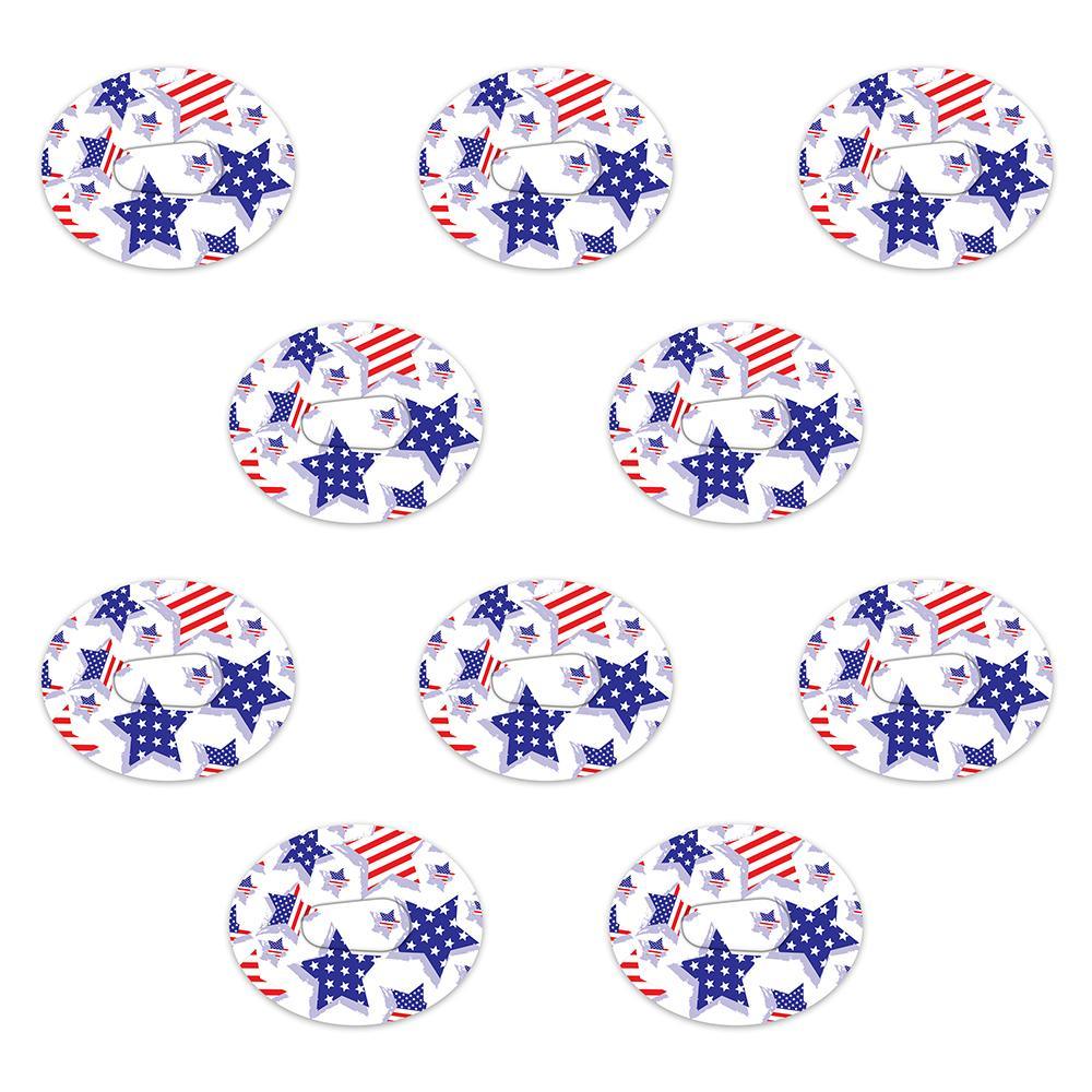 Dexcom USA Flag Stars Design Patches