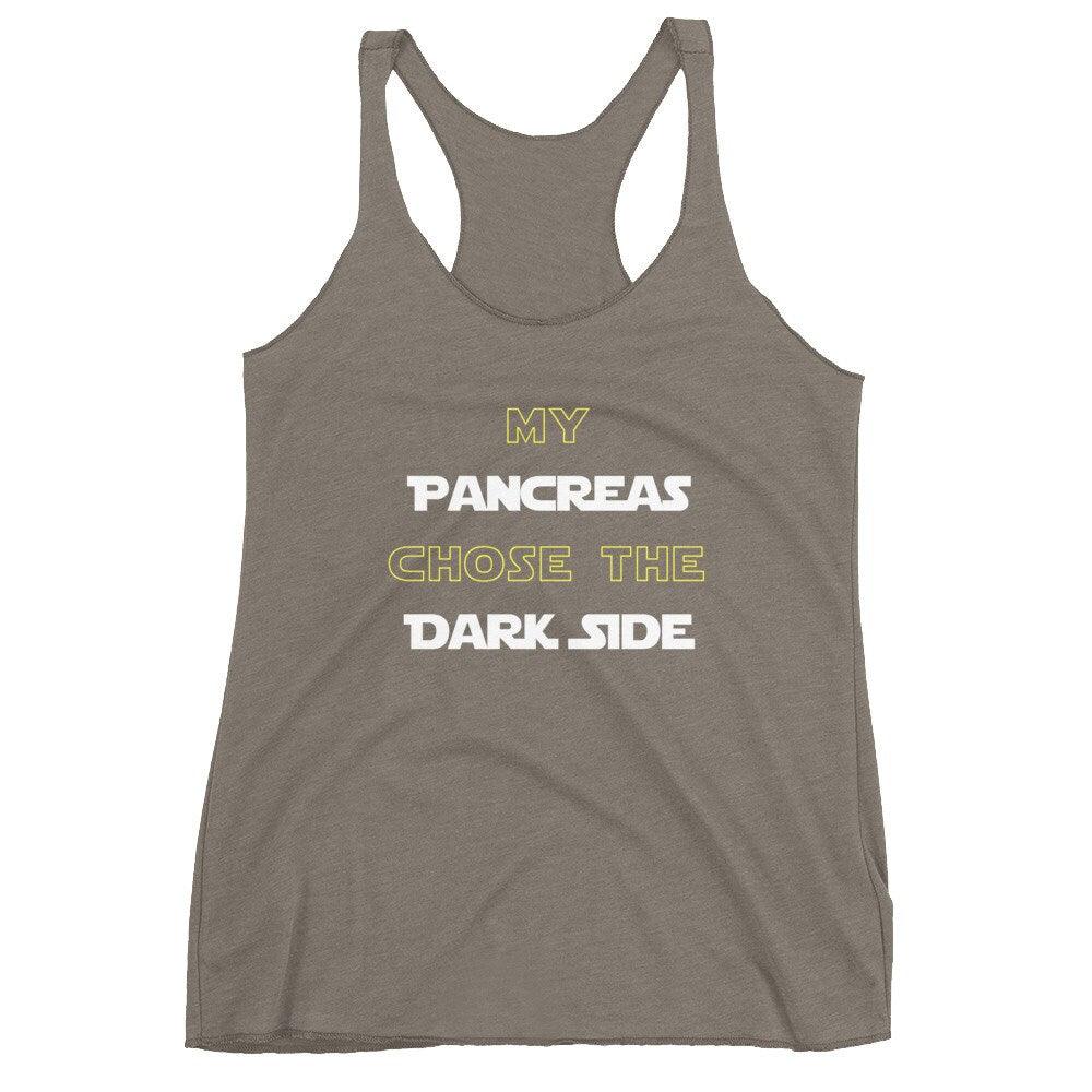 Dia-Be-Tees Dark side Pancreas Women' Racerback Tank - The Useless Pancreas