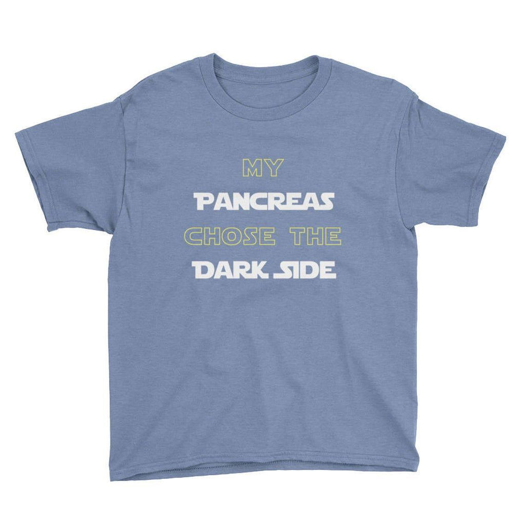 Dia-Be-Tees Dark Side Youth Short Sleeve T-Shirt - The Useless Pancreas