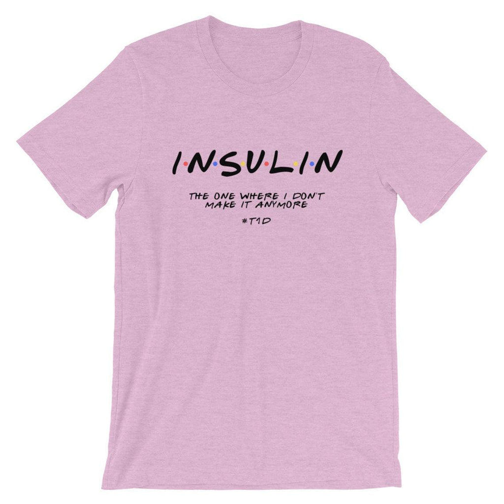 Dia-Be-Tees Friends Insulin T1D Short-Sleeve Unisex T-Shirt - The Useless Pancreas