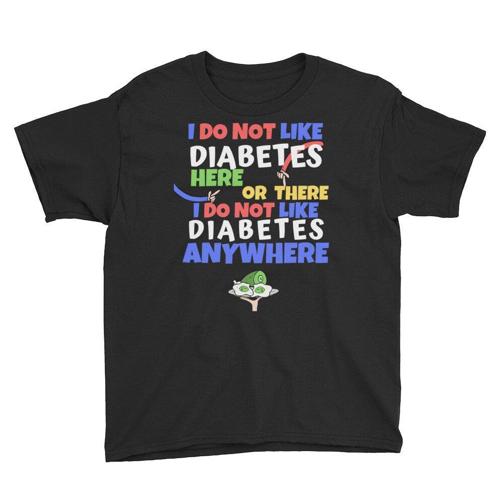 Dia-Be-Tees Seuss Diabetes T1D Youth Short Sleeve T-Shirt - The Useless Pancreas
