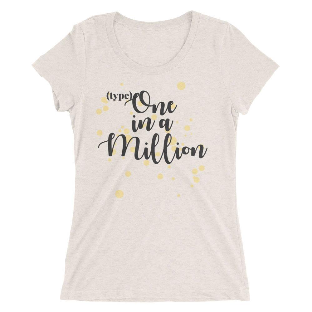 Dia-Be-Tees Type One in a Million Gold Ladies' short sleeve t-shirt - The Useless Pancreas