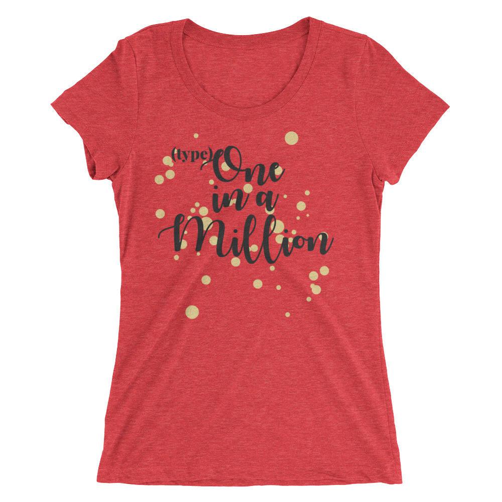Dia-Be-Tees Type One in a Million Gold Ladies' short sleeve t-shirt - The Useless Pancreas