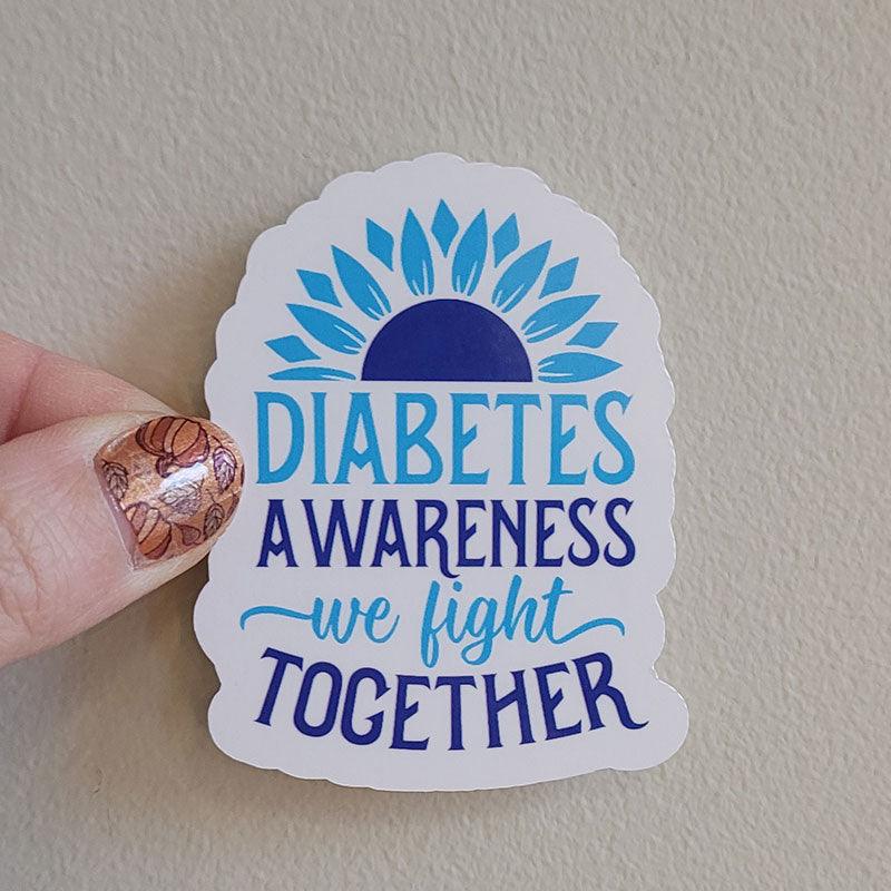 We fight together Diabetes Awareness Sticker - The Useless Pancreas