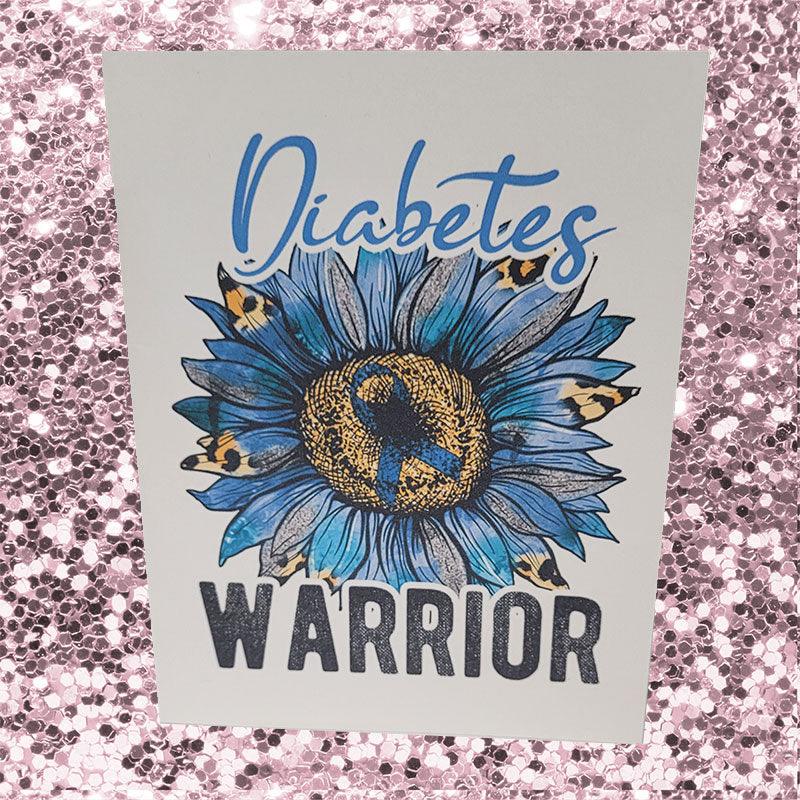 Diabetes Warrior Blue Flower Greeting card - The Useless Pancreas