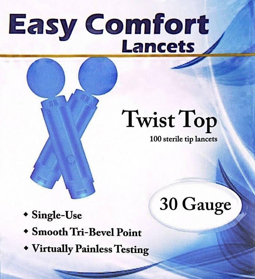 Easy Comfort 30 Gauge Twist Top Lancets - 100 Count - The Useless Pancreas