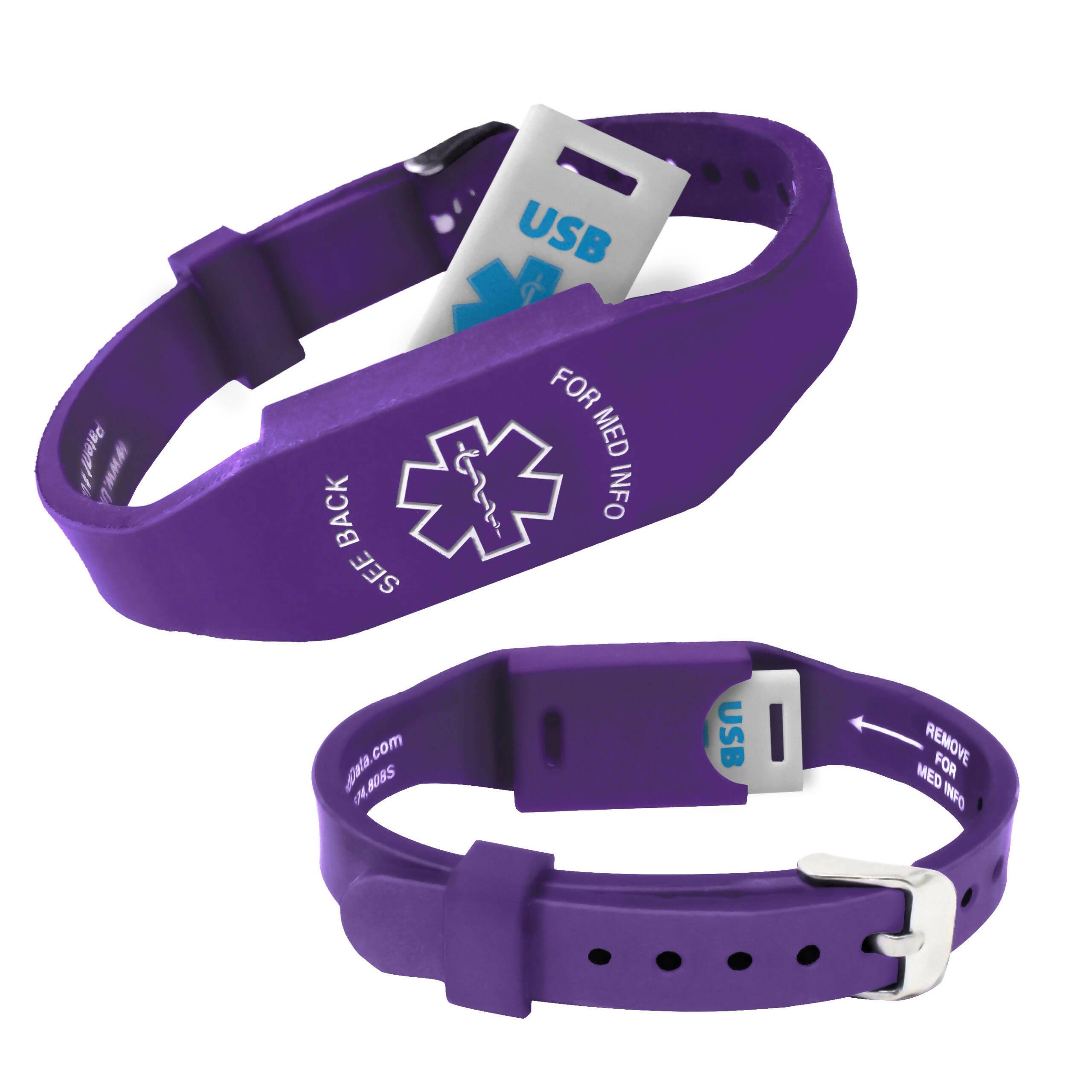 Waterproof medical alert bracelets on sale