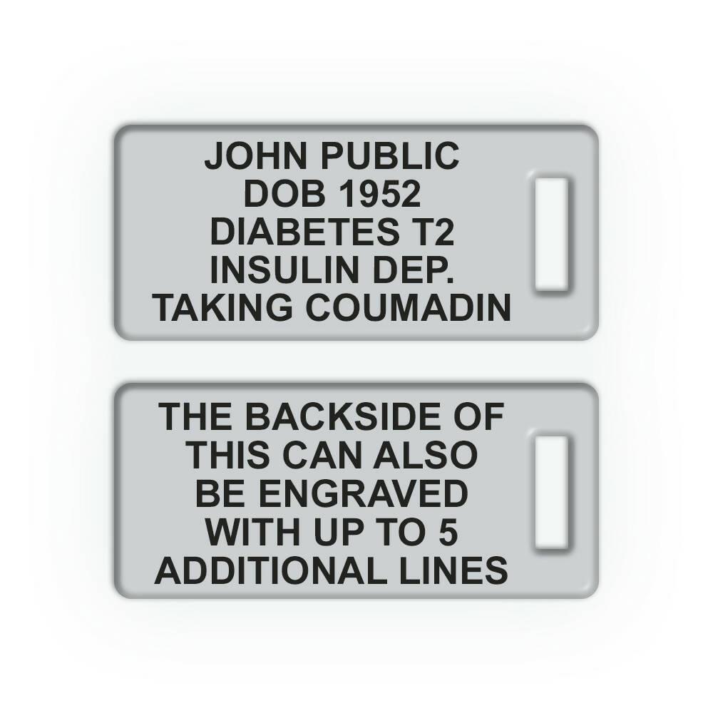 Elite II USB Plus Medical Alert ID Bracelet - Engraved - The Useless Pancreas