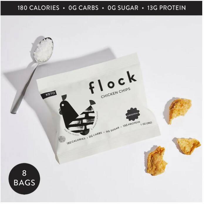 FLOCK CHICKEN SKIN CHIPS - ORIGINAL - 8-PACK - The Useless Pancreas