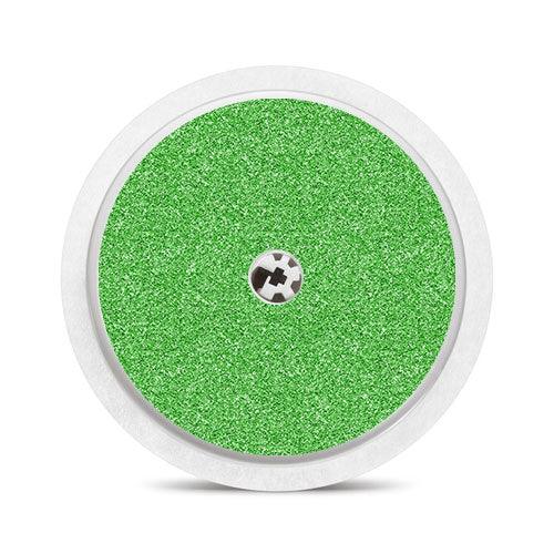 Freestyle Libre 1 & 2 sensor sticker: Green glitter print - The Useless Pancreas
