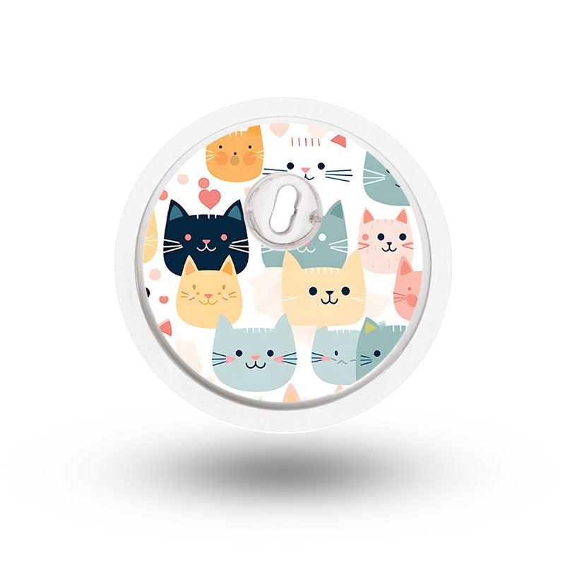 Freestyle Libre 3 sensor sticker: Happy cats - The Useless Pancreas