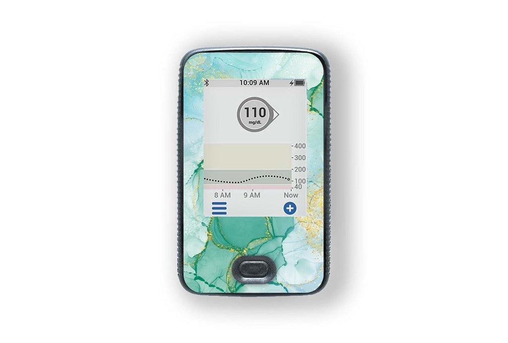 Green Marble Sticker for Dexcom Receiver diabetes supplies and insulin pumps