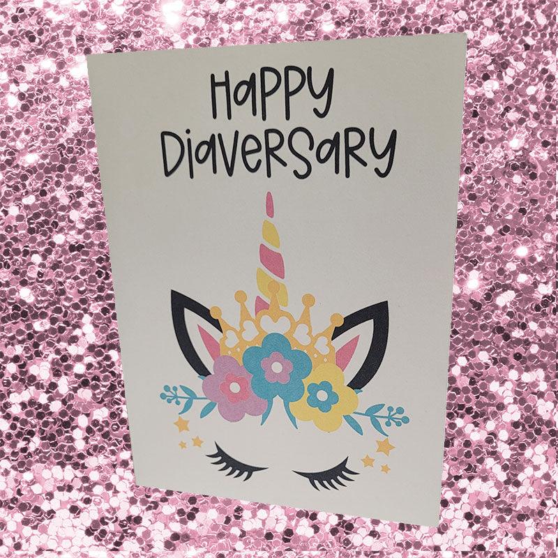 Happy Diaversary Unicorn Greeting card - The Useless Pancreas