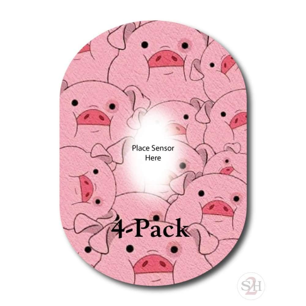 Hello Piggy Underlay Patch for Sensitive Skin - Dexcom 4-Pack / G6