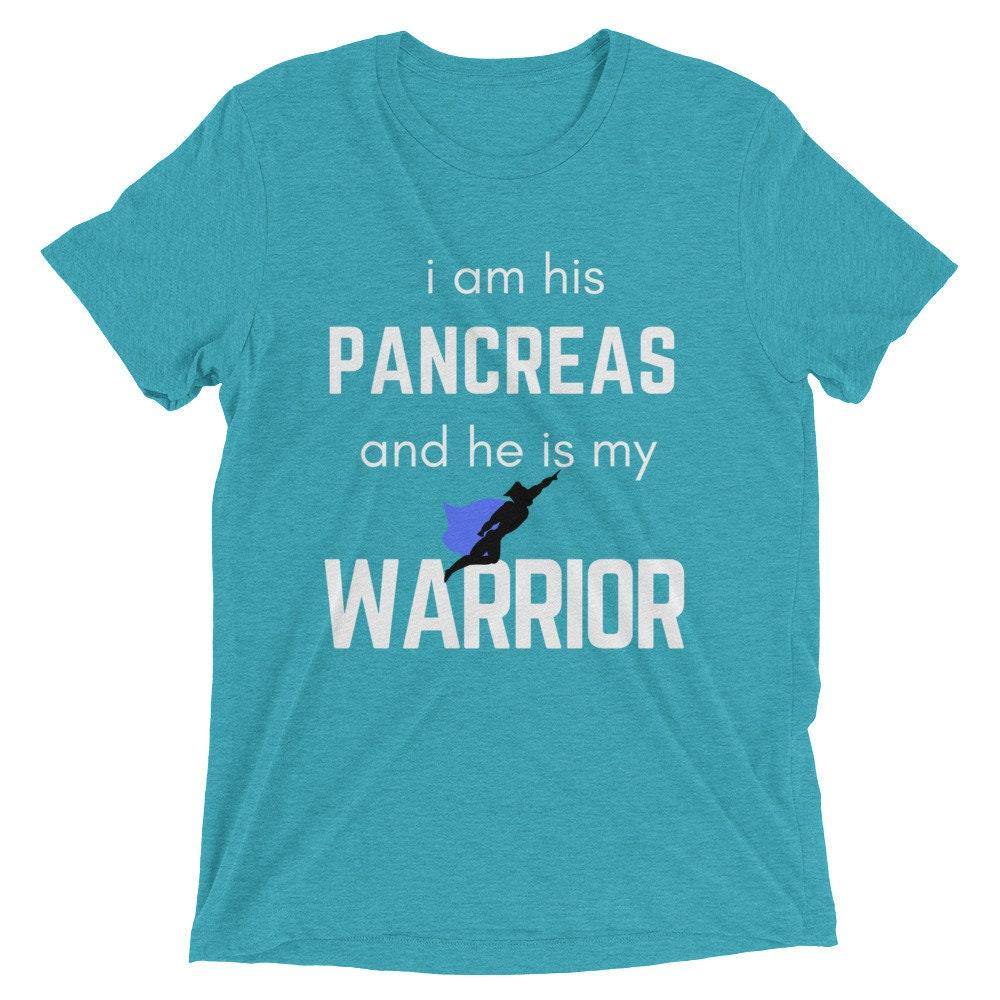 Dia-Be-Tees I am his Pancreas His Warrior Diabetes Short sleeve t-shirt - The Useless Pancreas
