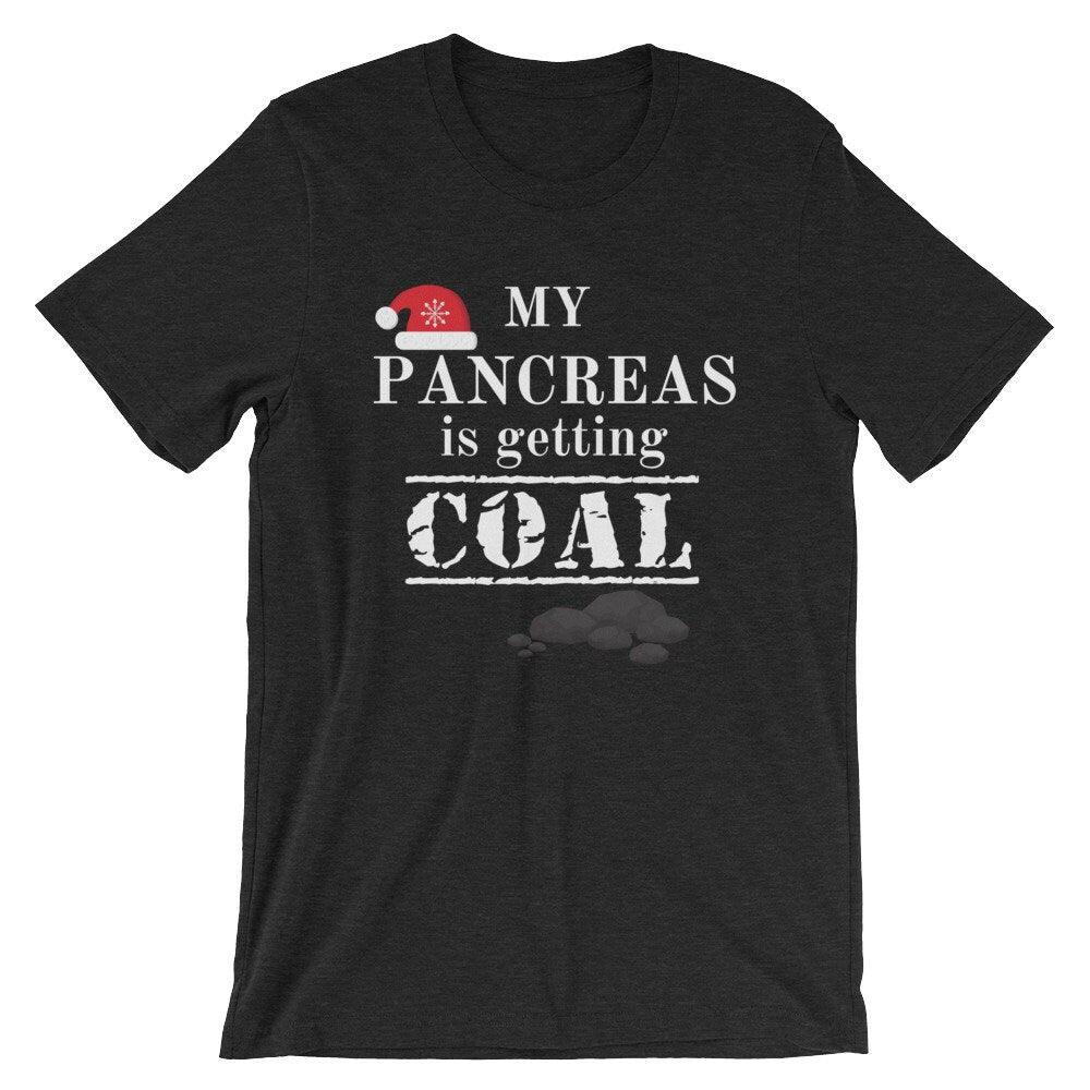 Dia-Be-Tees My Pancreas is getting Coal Diabetes Short-Sleeve Unisex T-Shirt - The Useless Pancreas