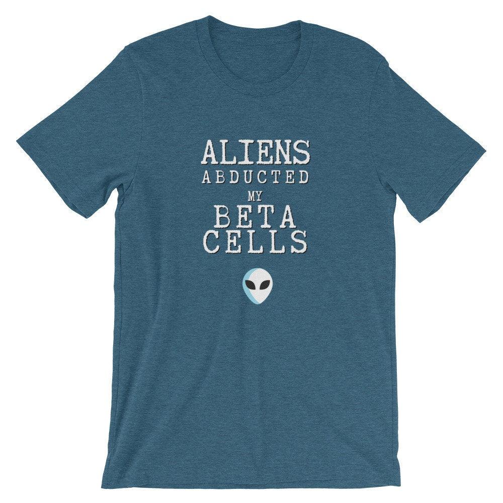Dia-Be-Tees Aliens Abducted my Beta Cells T1D Short-Sleeve Unisex T-Shirt - The Useless Pancreas