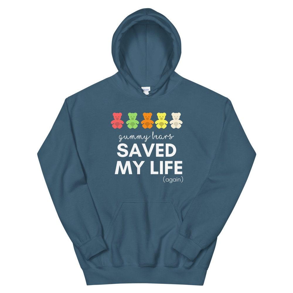 Dia-Be-Tees Gummy Bears Saved my life T1D Hooded Sweatshirt - The Useless Pancreas