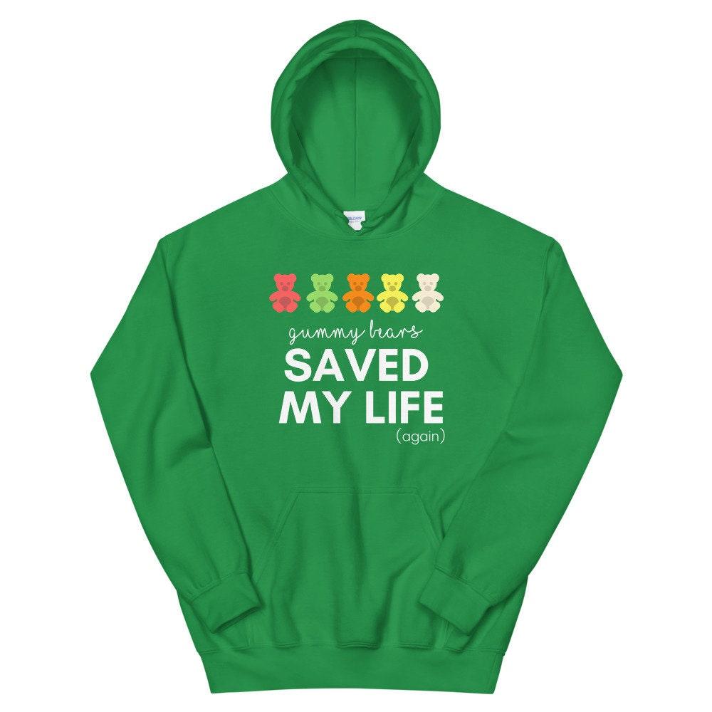 Dia-Be-Tees Gummy Bears Saved my life T1D Hooded Sweatshirt - The Useless Pancreas