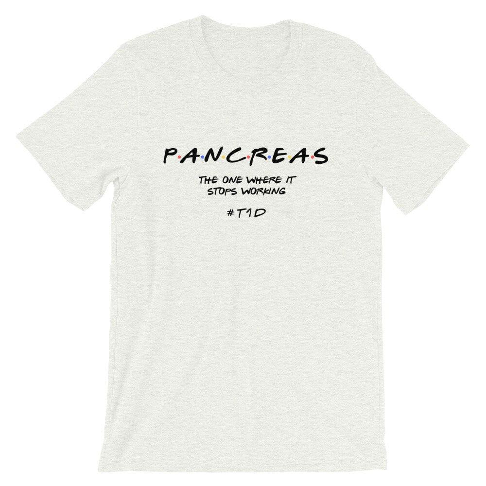 Dia-Be-Tees Friends Pancreas T1D Short-Sleeve Unisex T-Shirt - The Useless Pancreas