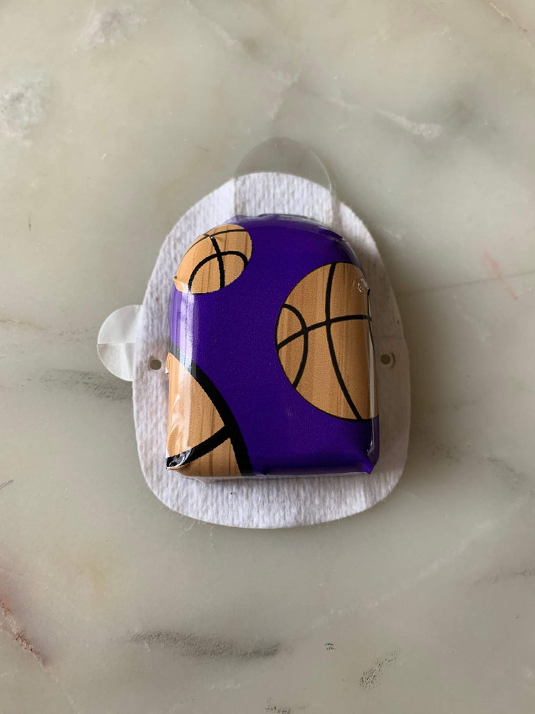 Purple Basketballs Omnipod Decal - The Useless Pancreas
