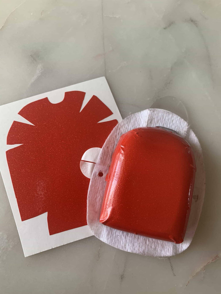 Red Shimmer Omnipod Decal - The Useless Pancreas