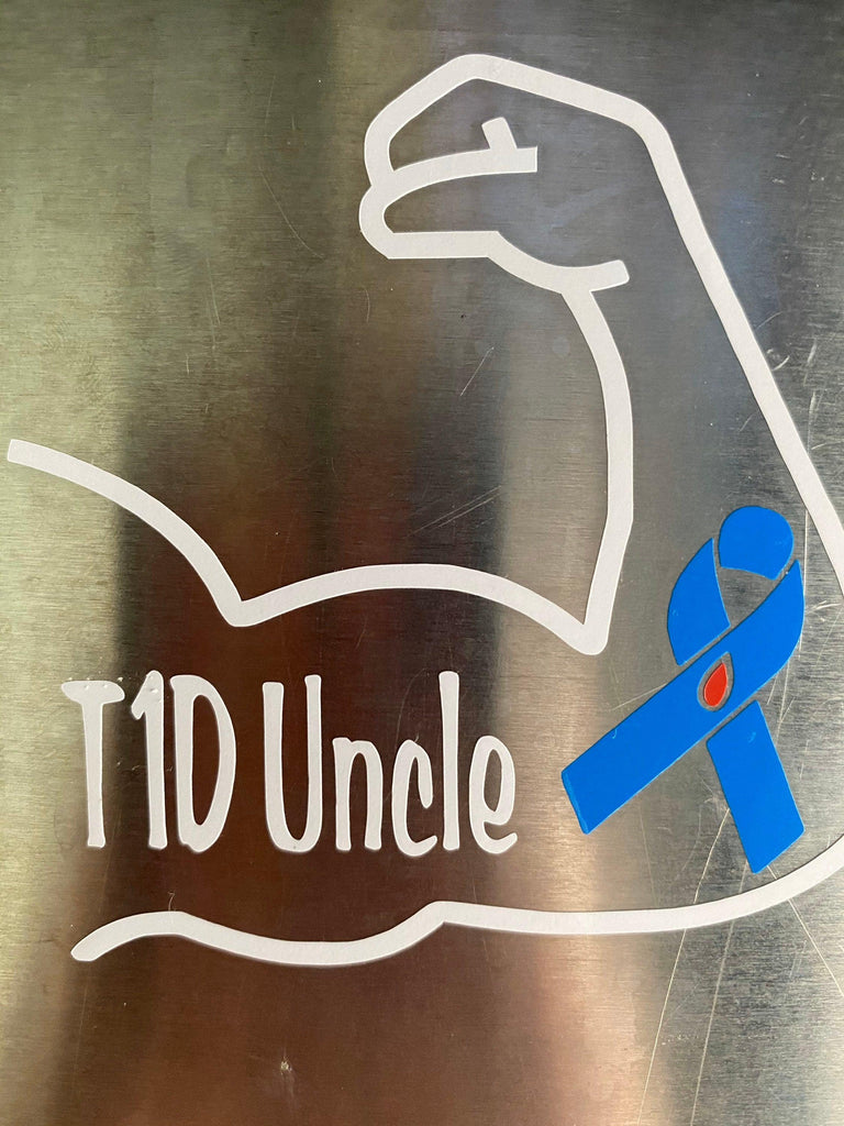Diabetes Decals, Type 1 Diabetic Uncle Decal, Type 1 Bicep Sticker Decal, Masculine Type 1 Decals, Car Stickers, Type 1 Diabetes Awareness, - The Useless Pancreas