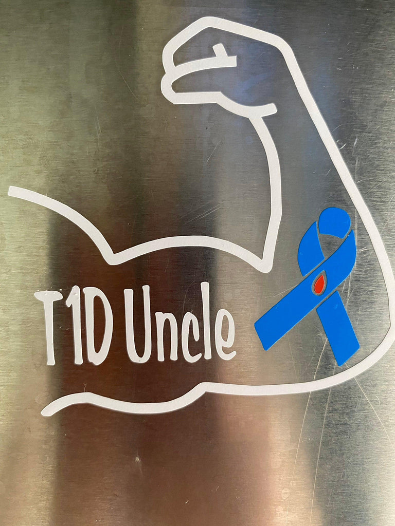 Diabetes Decals, Type 1 Diabetic Uncle Decal, Type 1 Bicep Sticker Decal, Masculine Type 1 Decals, Car Stickers, Type 1 Diabetes Awareness, - The Useless Pancreas