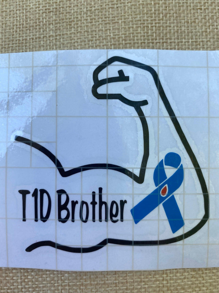 Diabetes Decal, Type 1 Diabetic Brother Decal, Type 1 Bicep Sticker Decal, Masculine Type 1 Decals, Car Stickers, Type 1 Man Decals, Type - The Useless Pancreas