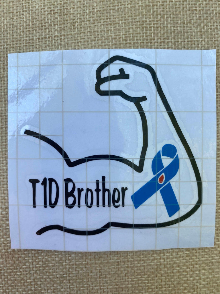 Diabetes Decal, Type 1 Diabetic Brother Decal, Type 1 Bicep Sticker Decal, Masculine Type 1 Decals, Car Stickers, Type 1 Man Decals, Type - The Useless Pancreas