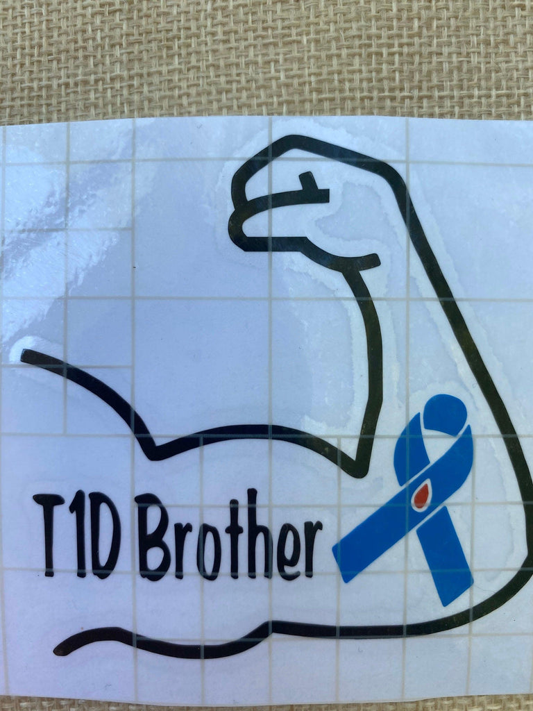 Diabetes Decal, Type 1 Diabetic Brother Decal, Type 1 Bicep Sticker Decal, Masculine Type 1 Decals, Car Stickers, Type 1 Man Decals, Type - The Useless Pancreas
