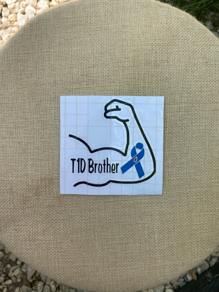 Diabetes Decal, Type 1 Diabetic Brother Decal, Type 1 Bicep Sticker Decal, Masculine Type 1 Decals, Car Stickers, Type 1 Man Decals, Type - The Useless Pancreas
