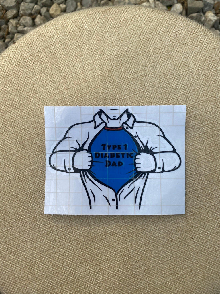 Diabetes Decal, Type 1 Diabetic Dad Decal, Type 1 Diabetes, Super Dad Sticker, Diabetes, Man Diabetes Stickers, Truck Decals, Autoimmune - The Useless Pancreas