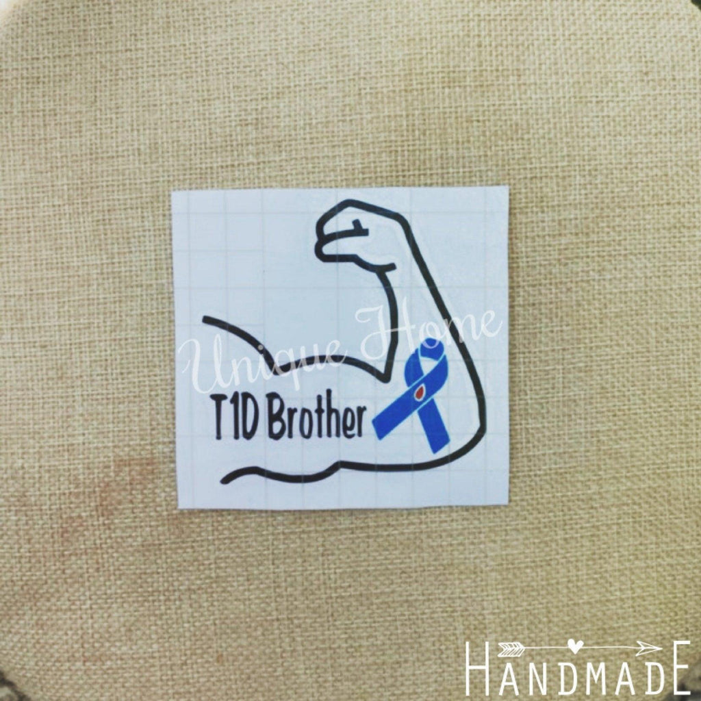 Diabetes Decal, Type 1 Diabetic Brother Decal, Type 1 Bicep Sticker Decal, Masculine Type 1 Decals, Car Stickers, Type 1 Man Decals, Type - The Useless Pancreas