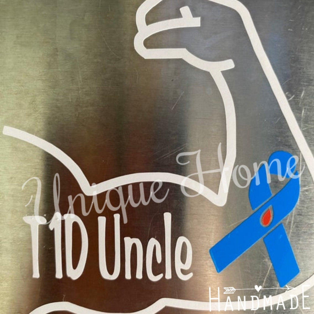 Diabetes Decals, Type 1 Diabetic Uncle Decal, Type 1 Bicep Sticker Decal, Masculine Type 1 Decals, Car Stickers, Type 1 Diabetes Awareness, - The Useless Pancreas