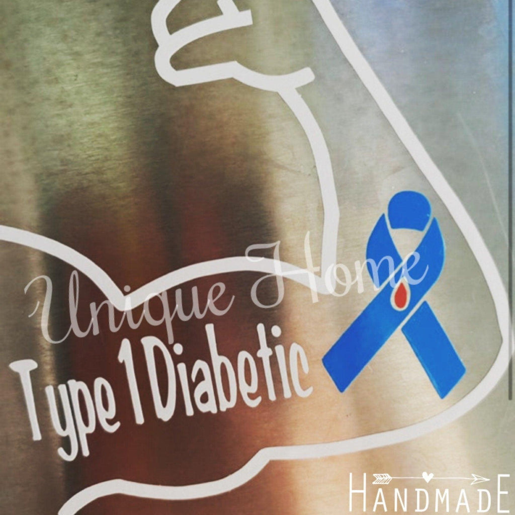 Type 1 Diabetic Decal, Type 1 Bicep Sticker Decal, Masculine Type 1 Decals, Car Stickers, Type 1 Diabetes Awareness, Man Decals, Truck Decal - The Useless Pancreas