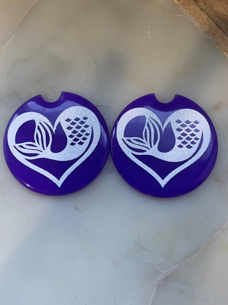 Mermaid Heart Car Coasters - The Useless Pancreas