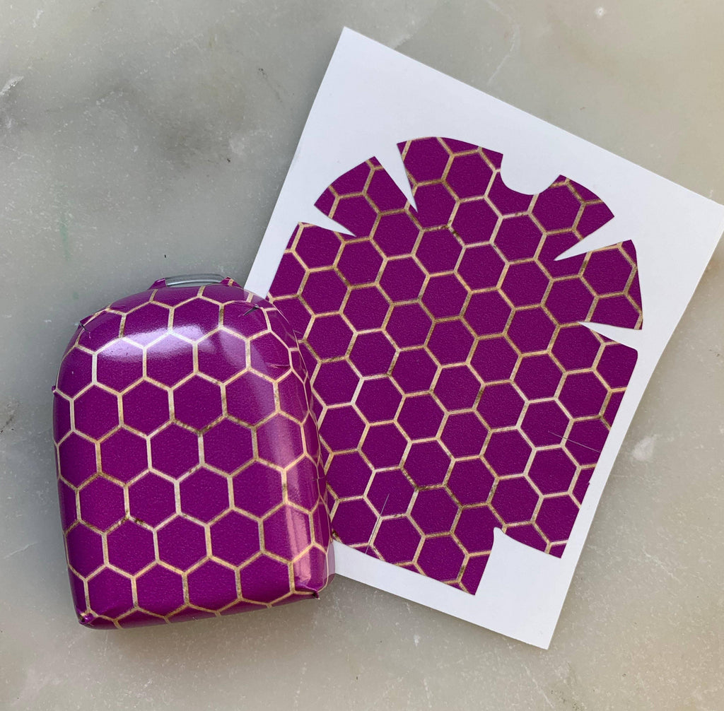 Purple Honeycomb Omnipod Decal - The Useless Pancreas