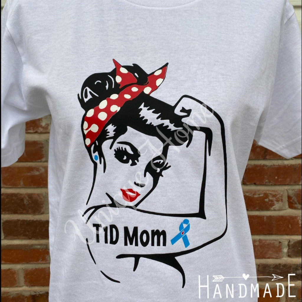 Diabetes T Shirt, Rosie the Riveter, T1D Mom Shirt, Type 1 Diabetes Shirt, T1D Awareness Shirts, Diabetes Awareness Month, - The Useless Pancreas