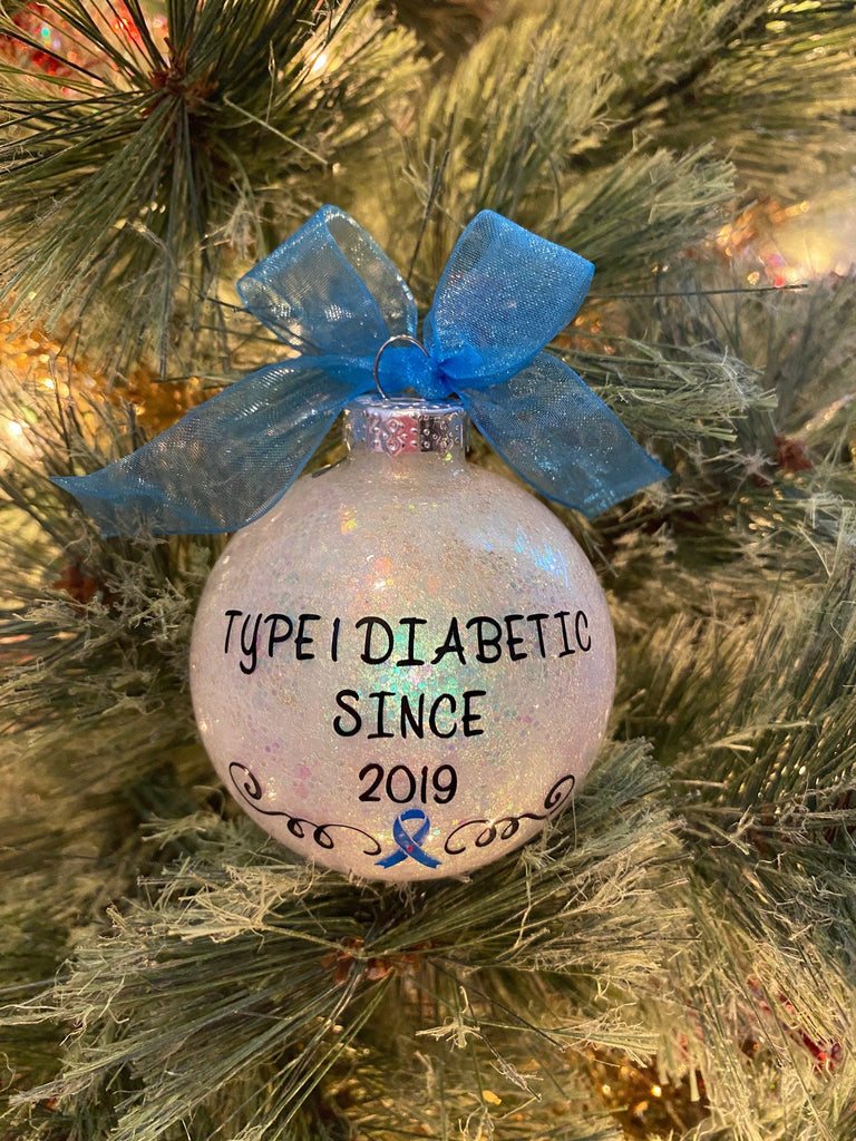 Diabetes Ornament, Type 1 Diabetes Ornament, Personalized Ornament, Type 1 Warrior Ornaments, Blue Ornaments, Awareness Ornaments, Type One - The Useless Pancreas
