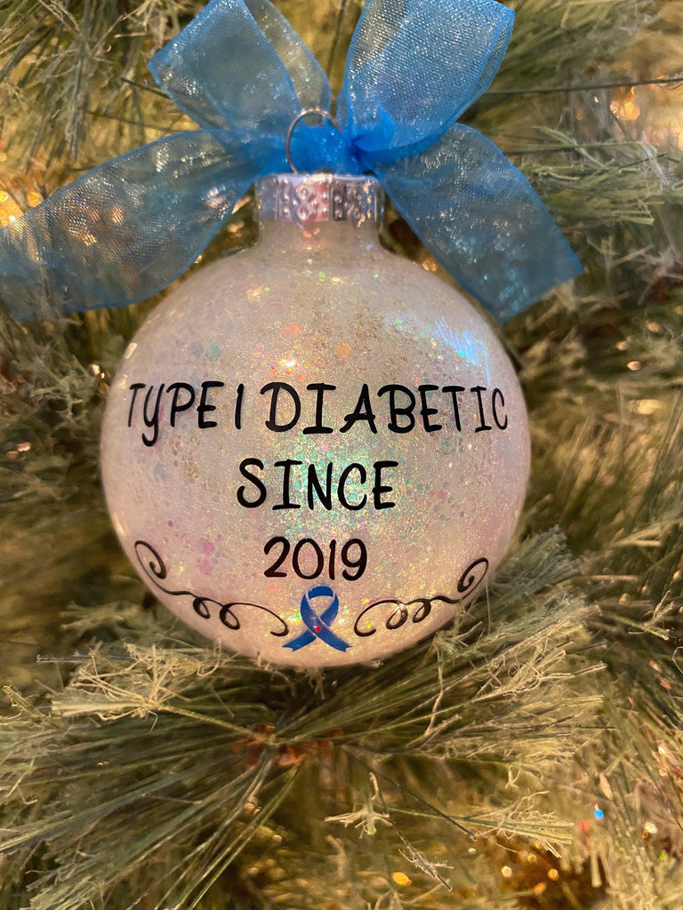 Diabetes Ornament, Type 1 Diabetes Ornament, Personalized Ornament, Type 1 Warrior Ornaments, Blue Ornaments, Awareness Ornaments, Type One - The Useless Pancreas
