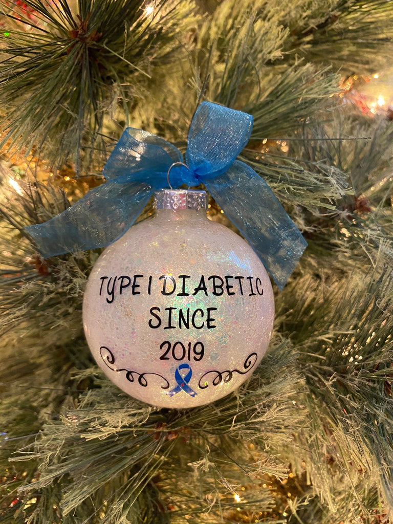 Diabetes Ornament, Type 1 Diabetes Ornament, Personalized Ornament, Type 1 Warrior Ornaments, Blue Ornaments, Awareness Ornaments, Type One - The Useless Pancreas